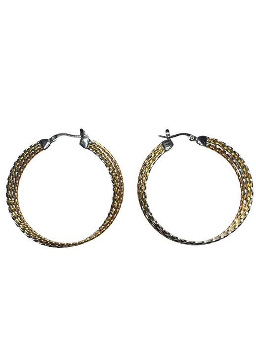 Twisted hoop earrings - momola