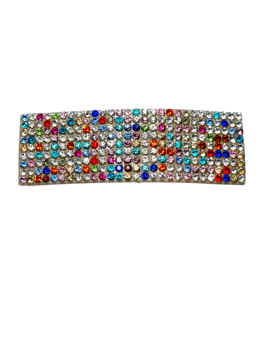 Multi-coloured Rhinestone hair clip - momola