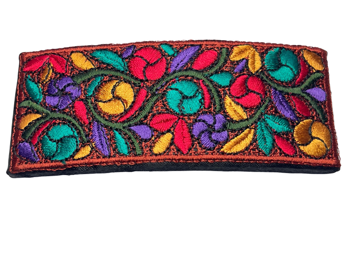 Embroidered - Barrette Hair Clip - 9 cm x 3.5 cm - momola