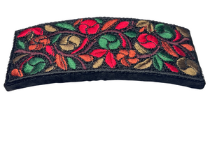 Embroidered - Barrette Hair Clip - 9 cm x 3.5 cm - momola