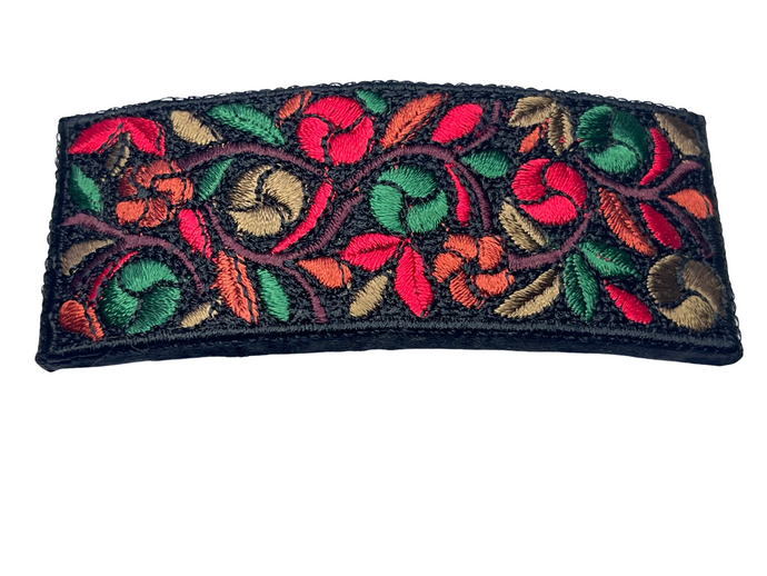 Embroidered - Barrette Hair Clip - 9 cm x 3.5 cm - momola