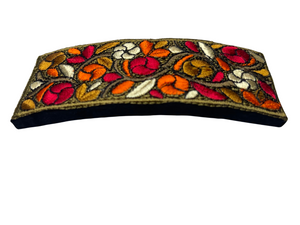 Embroidered - Barrette Hair Clip - 9 cm x 3.5 cm - momola