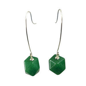 Green Jade earrings - momola