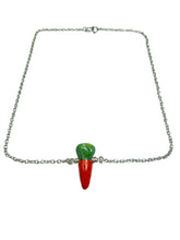 Load image into Gallery viewer, Ceramic Carrot on silver plated chain - momola