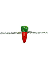 Load image into Gallery viewer, Ceramic Carrot on silver plated chain - momola