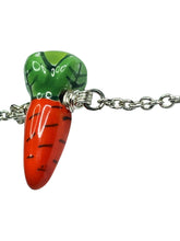 Load image into Gallery viewer, Ceramic Carrot on silver plated chain - momola