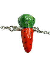 Load image into Gallery viewer, Ceramic Carrot on silver plated chain - momola