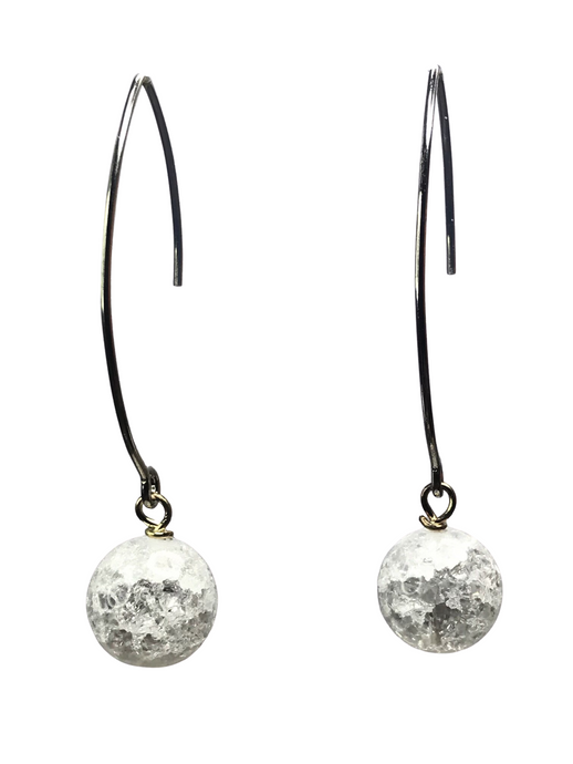 Calcite crackle crystal earrings - momola