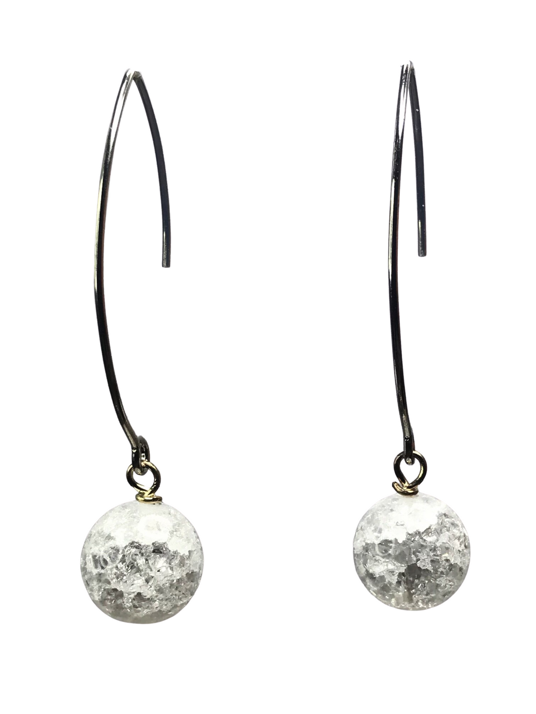 Calcite crackle crystal earrings - momola