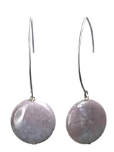 Load image into Gallery viewer, Grey Agate earrings - momola