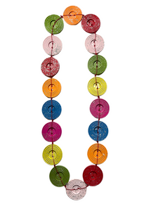 Multi-coloured button neck - momola