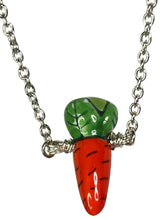 Load image into Gallery viewer, Ceramic Carrot on silver plated chain - momola