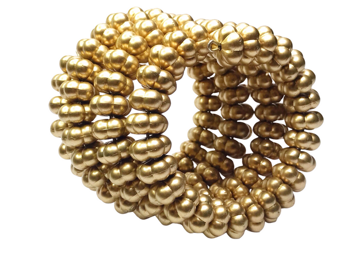 Matt gold acrylic wrap around bracelet - momola