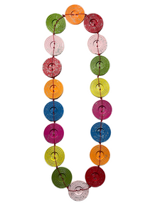 Multi-coloured button neck - momola