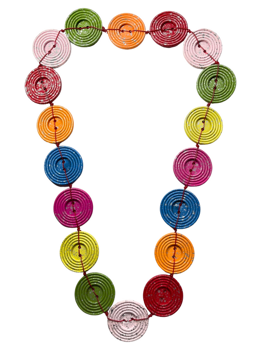 Multi-coloured button neck - momola