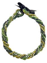 Load image into Gallery viewer, NEXT Pashmina Braid hand painted recycled wooden necklace - 3 Strands - momola