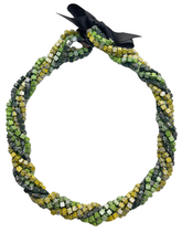 Load image into Gallery viewer, NEXT Pashmina Braid hand painted recycled wooden necklace - 3 Strands - momola