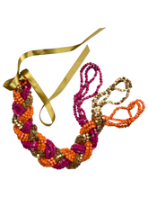 Load image into Gallery viewer, Jianhui London NEXT Pashmina Braid recycled wooden necklace - 6 Strands - momola