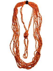 Jianhui London NEXT Pashmina recycled wooden beads necklace - momola