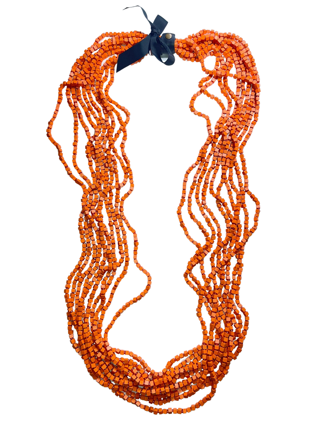 Jianhui London NEXT Pashmina recycled wooden beads necklace - momola