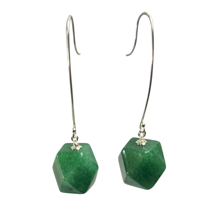 Green Jade earrings - momola