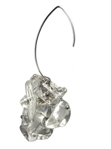 Rock crystal cluster earrings - momola