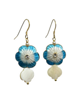 Load image into Gallery viewer, Romance of the Raj - Vintage look distressed enamel beads earrings - momola