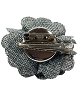 Load image into Gallery viewer, Grey flower brooch/hair clip - momola