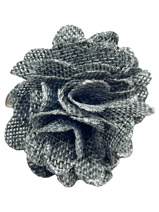 Grey flower brooch/hair clip - momola