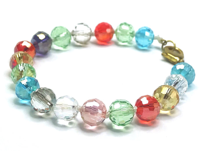 Multi coloured crystal bracelet - momola