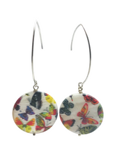 Load image into Gallery viewer, Multi-coloured Mother of Pearl Butterflies Earrings - momola