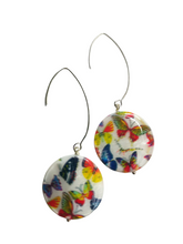 Load image into Gallery viewer, Multi-coloured Mother of Pearl Butterflies Earrings - momola