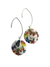 Load image into Gallery viewer, Multi-coloured Mother of Pearl Butterflies Earrings - momola